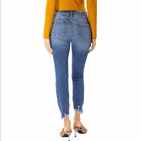 KANCAN HIGH RISE BUTTON FLY SKINNY JEANS
CROPPED - Picture 2 of 13